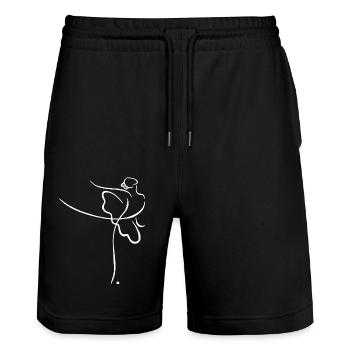 Ballerine Danseuse Ballet Danseuse Ballet Danse - Short de jogging bio TRAINER Stanley/Stella unisexe - noir - Devant - Nik (191cm) & Marisol (170cm)