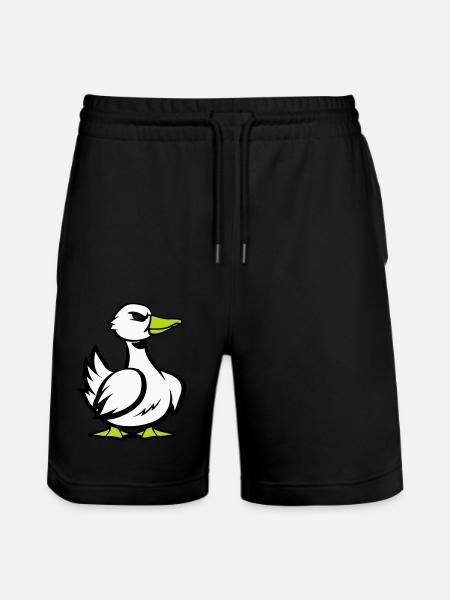 Duck Comic Cartoon - Stanley/Stella Trainer Unisex Organic Jogging Shorts - black