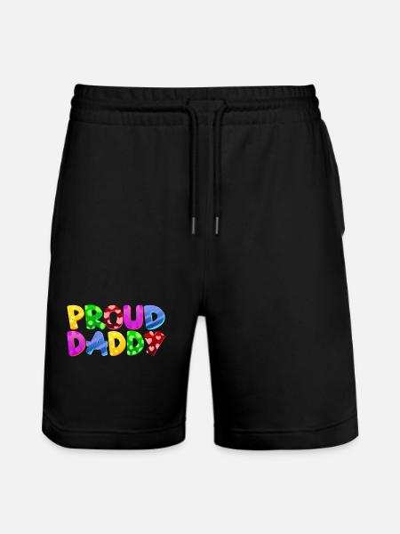 Baby Parents Child Gift Sayings Birth Mom Dad - Stanley/Stella Trainer Unisex Organic Jogging Shorts - black
