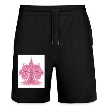 6c797206 59a5 450e bd35 860adc7f12f0Orchidee - Stanley/Stella Unisex Bio Joggingshorts Trainer  - Schwarz - Vorne - Nik (191cm) & Marisol (170cm)