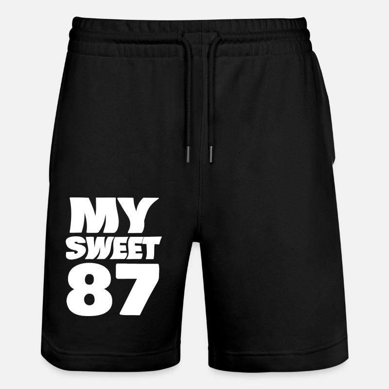 Alter 87 - Stanley/Stella Unisex Bio Joggingshorts Trainer  - Schwarz