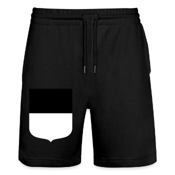 Ulm - Stanley/Stella Trainer Unisex Organic Jogging Shorts - black - Front - Nik (191cm) & Marisol (170cm)