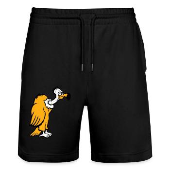 Vulture Scavenger Bird Funny Vultures Vulture Vulture Fun - Stanley/Stella Trainer Unisex Organic Jogging Shorts - black - Front - Nik (191cm) & Marisol (170cm)