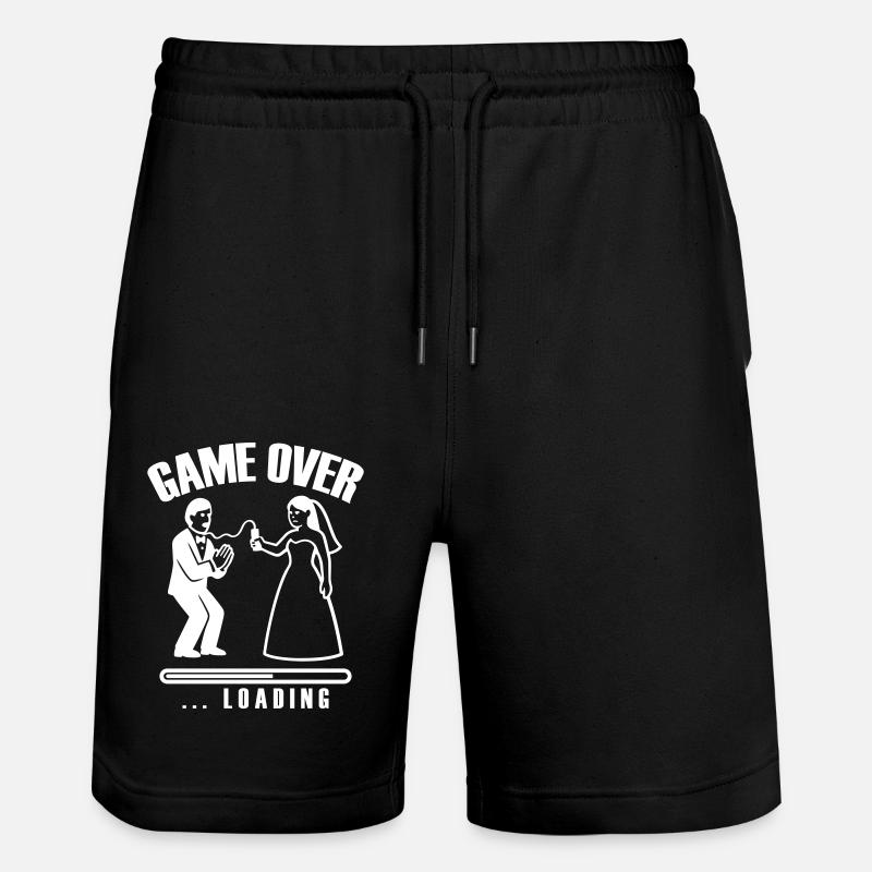 Game Over Loading Wedding - Stanley/Stella Trainer Unisex Organic Jogging Shorts - black