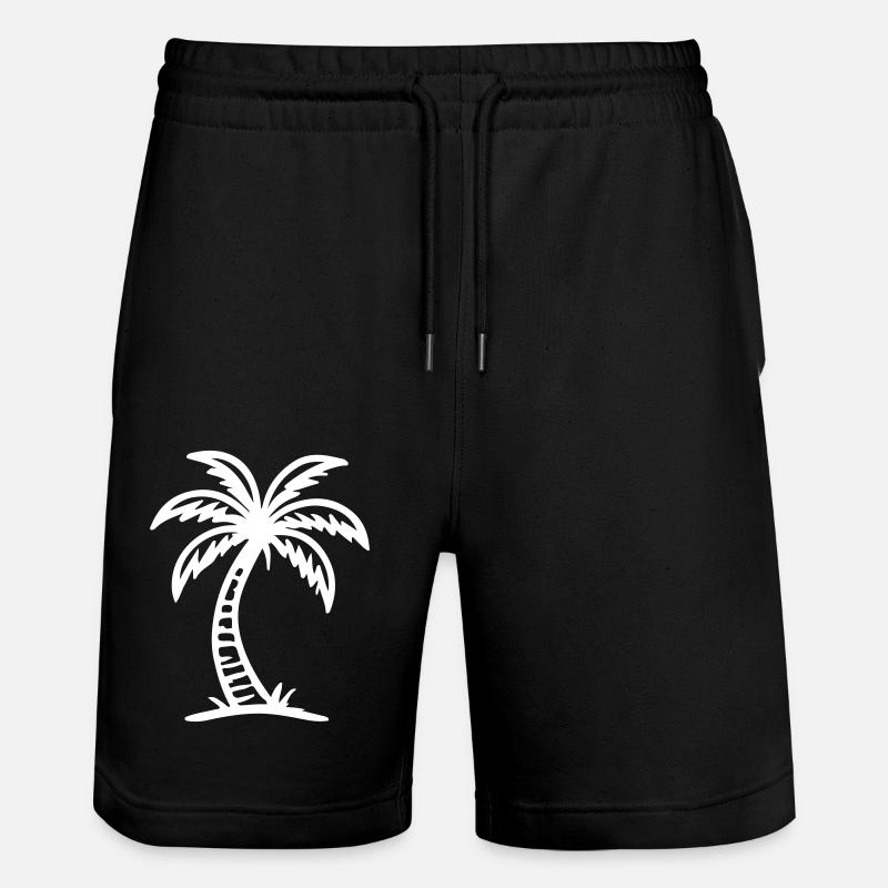 Palm Tree Icon - Stanley/Stella Trainer Unisex Organic Jogging Shorts - black