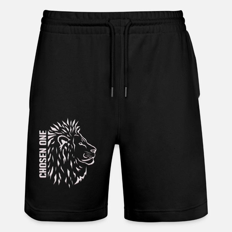 Auserwählter – Stilisierter Löwenkopf - Stanley/Stella Unisex Bio Joggingshorts Trainer - Schwarz
