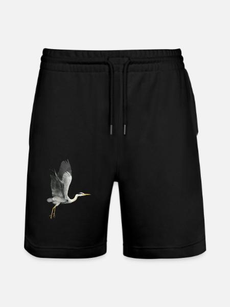 Reiger die wegvliegt - Stanley/Stella uniseks bio-joggingshorts Mover - zwart