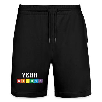 Rainbow oui Droits Graphique - Short de jogging bio TRAINER Stanley/Stella unisexe - noir - Devant - Nik (191cm) & Marisol (170cm)