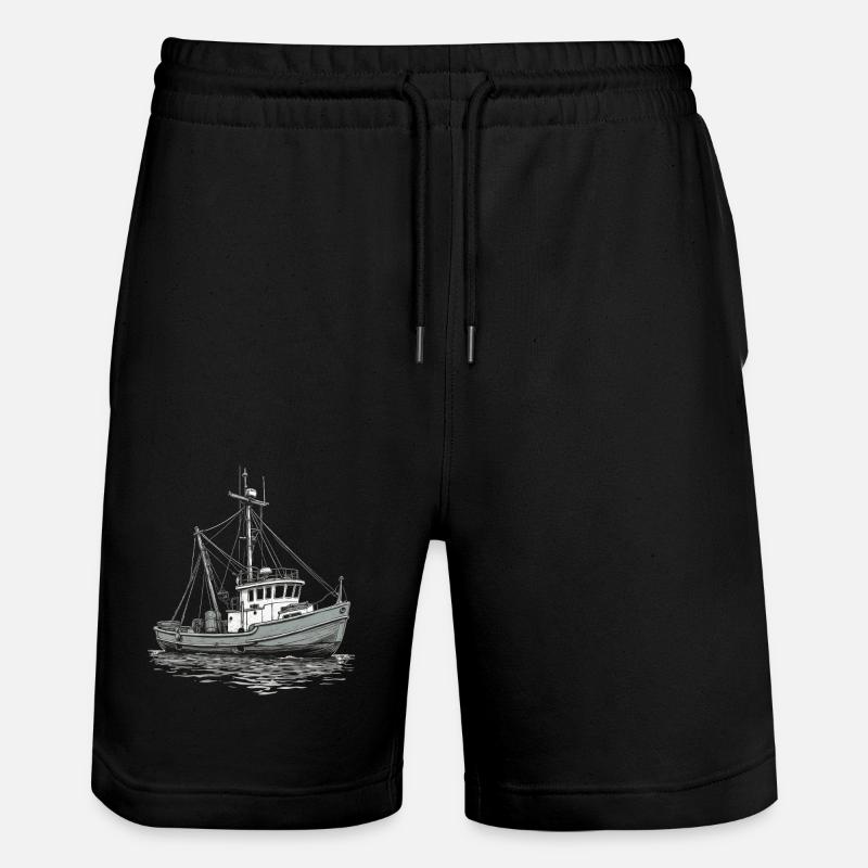 Fischkutter - Stanley/Stella Unisex Bio Joggingshorts Trainer  - Schwarz