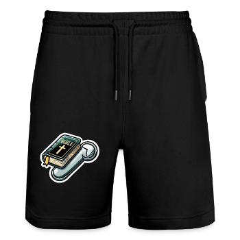 Schieben, um den Pioneer-Modus zu aktivieren - Stanley/Stella Unisex Bio Joggingshorts Trainer  - Schwarz - Vorne - Nik (191cm) & Marisol (170cm)