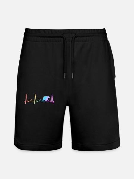 Bjørn, Grizzly Bjørn, Brun Bjørn, Bjørne - Stanley/Stella Trainer økologiske unisex joggingshorts - sort
