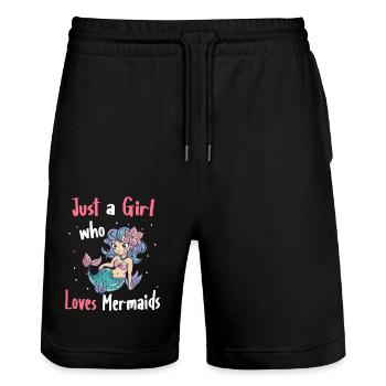 Mermaid Fable Mermaids Conte de fées - Short de jogging bio TRAINER Stanley/Stella unisexe - noir - Devant - Nik (191cm) & Marisol (170cm)