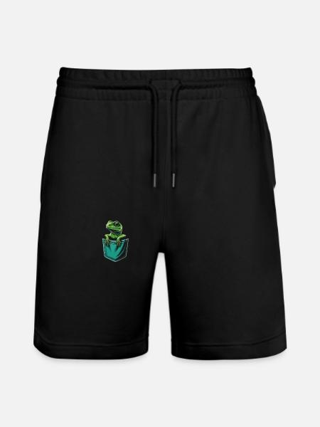Lizard Reptile Lizards Animal - Stanley/Stella Trainer Unisex Organic Jogging Shorts - black