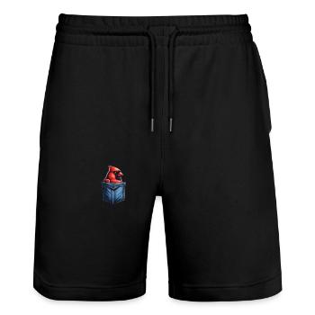 Kardinal Rotkardinal Vogel Roter Kardinal - Stanley/Stella Unisex Bio Joggingshorts Trainer  - Schwarz - Vorne - Nik (191cm) & Marisol (170cm)