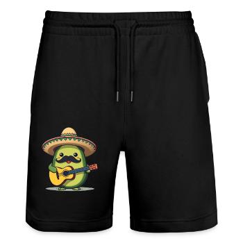 Avocat Mexicain Mariachi Guitare Fiesta - Short de jogging bio TRAINER Stanley/Stella unisexe - noir - Devant - Nik (191cm) & Marisol (170cm)