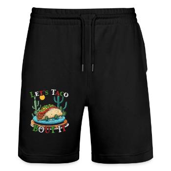 Drôle de tacos Dicton Cinco De Mayo Mexicain - Short de jogging bio TRAINER Stanley/Stella unisexe - noir - Devant - Nik (191cm) & Marisol (170cm)