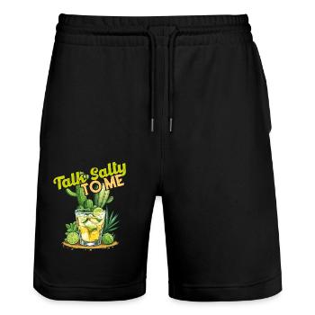 Lustiger Tequila Spruch Cinco De Mayo Design - Stanley/Stella Unisex Bio Joggingshorts Trainer  - Schwarz - Vorne - Nik (191cm) & Marisol (170cm)