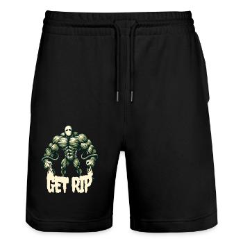 Get RIP Jeu de mots drôle disant Halloween Zombie - Short de jogging bio TRAINER Stanley/Stella unisexe - noir - Devant - Nik (191cm) & Marisol (170cm)