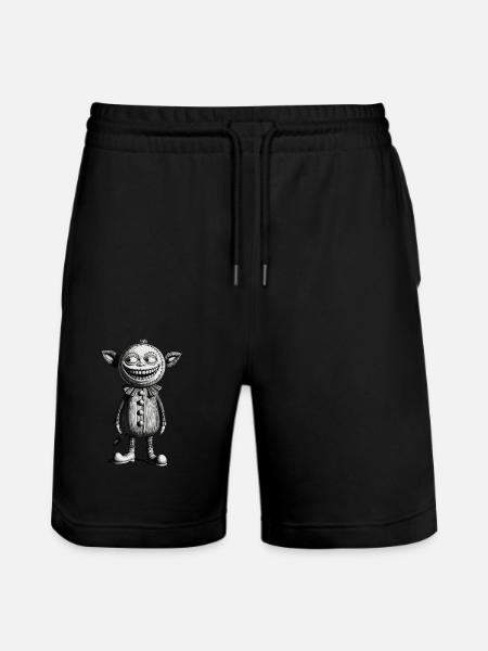 Gruseliges Monster Design Halloween Gnome Outfit - Stanley/Stella Unisex Bio Joggingshorts Trainer  - Schwarz