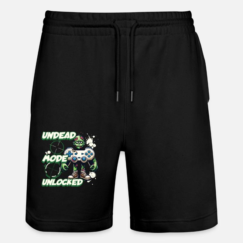 Zombie Gaming Controller: Undead Mode - Stanley/Stella Trainer Unisex Organic Jogging Shorts - black