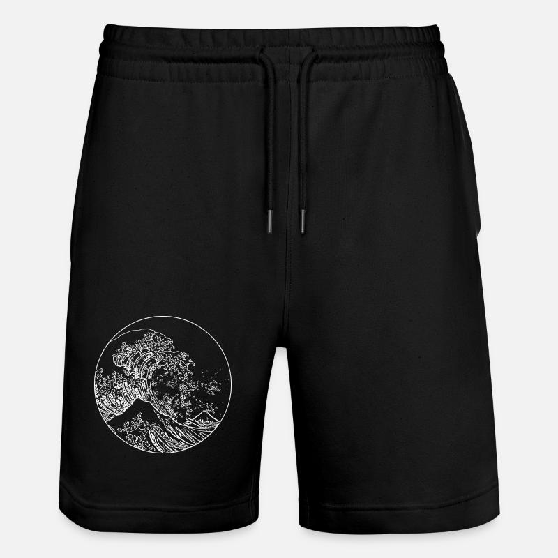 vague blanc - Short de jogging bio TRAINER Stanley/Stella unisexe - noir
