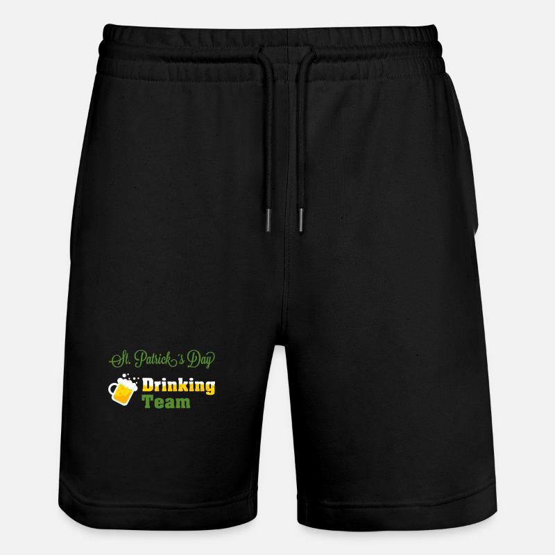 Jour Équipe potable de Saint-Patrick - Short de jogging bio TRAINER Stanley/Stella unisexe - noir