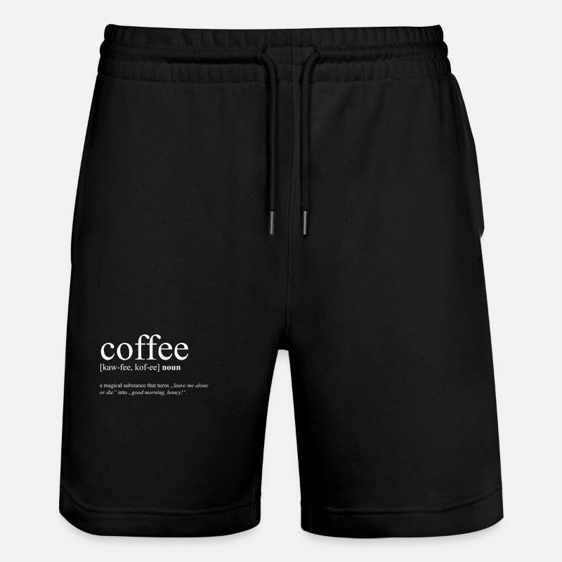 café - Short de jogging bio TRAINER Stanley/Stella unisexe - noir