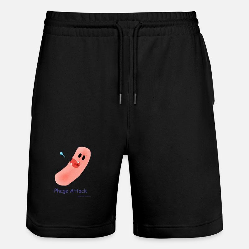 Attaque du phage - Bactéries et bactériophages - Short de jogging bio TRAINER Stanley/Stella unisexe - noir