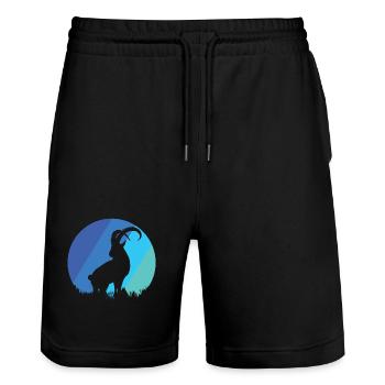 Capricorne - Short de jogging bio TRAINER Stanley/Stella unisexe - noir - Devant - Nik (191cm) & Marisol (170cm)