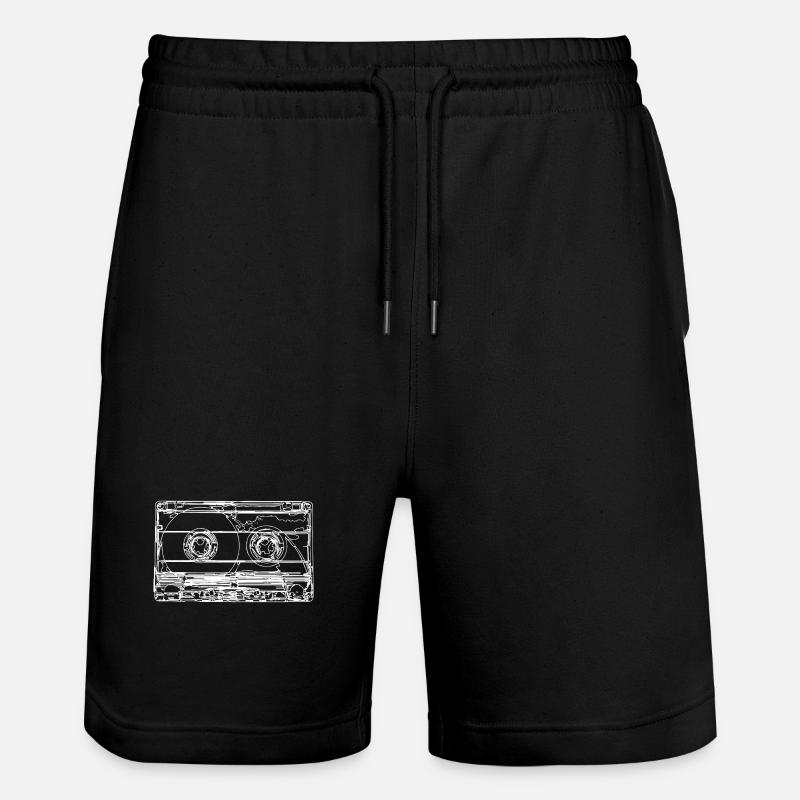 Cassette rétro - Short de jogging bio TRAINER Stanley/Stella unisexe - noir