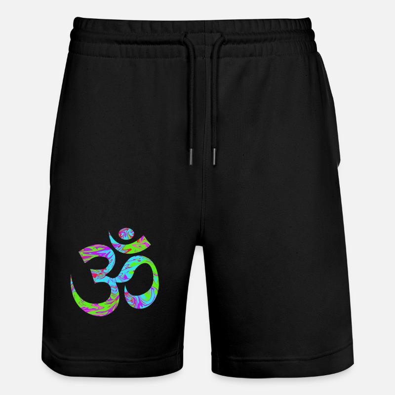 Om - Aum vert psychédélique - Short de jogging bio TRAINER Stanley/Stella unisexe - noir