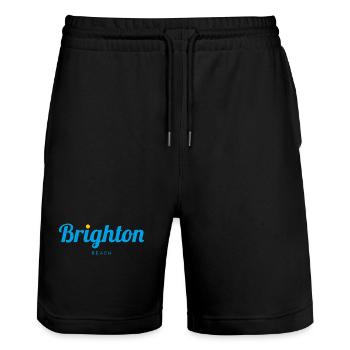BRIGHTON England - Stanley/Stella Unisex Bio Joggingshorts Trainer  - Schwarz - Vorne - Nik (191cm) & Marisol (170cm)