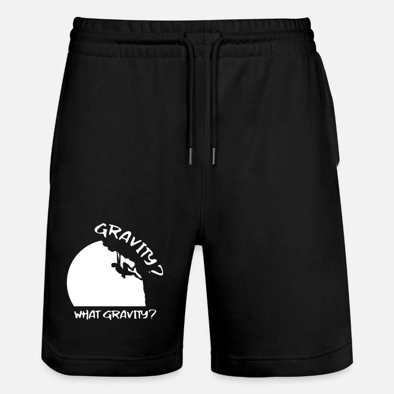 Felsklettern Bergsteigen Boulder Klettern Spruch - Stanley/Stella Unisex Bio Joggingshorts Trainer  - Schwarz