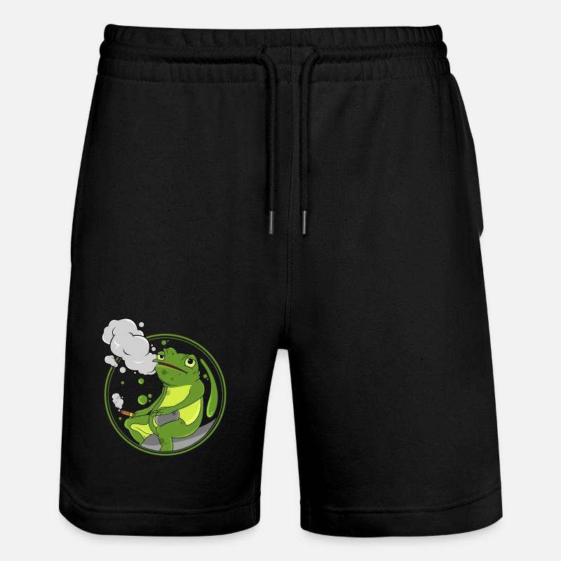 Frosch Zigarre - Stanley/Stella Unisex Bio Joggingshorts Trainer  - Schwarz