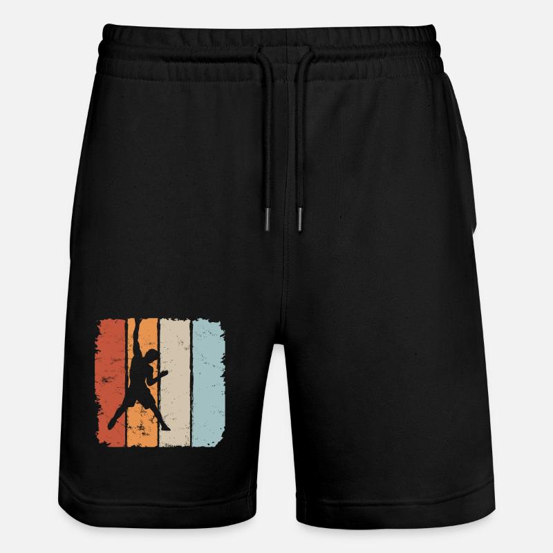 Klettern climbing Kletterer Bergsteigen Gipfel - Stanley/Stella Unisex Bio Joggingshorts Trainer  - Schwarz