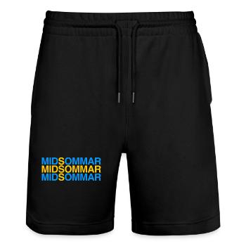 Drapeau suédois MIDSOMMAR - Short de jogging bio TRAINER Stanley/Stella unisexe - noir - Devant - Nik (191cm) & Marisol (170cm)
