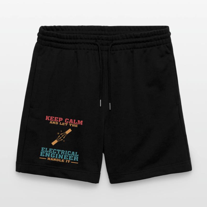 Funny Electrical Engineer Tshirt, Keep Calm Stanley/Stella Trainer Unisex Organic Jogging Shorts