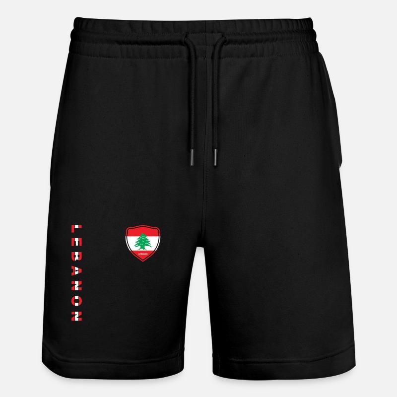 Libanon Beirut Libanese Libanesin Libanesisch LBN - Stanley/Stella Unisex Bio Joggingshorts Trainer  - Schwarz
