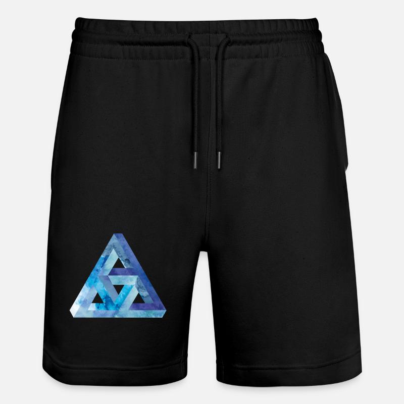 Triangle d'illusion d'optique Escher - Short de jogging bio TRAINER Stanley/Stella unisexe - noir