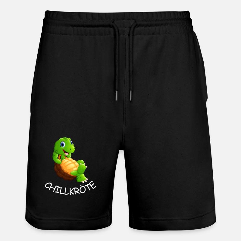 Turtle Chill : Drôle d’animal comique - Short de jogging bio TRAINER Stanley/Stella unisexe - noir