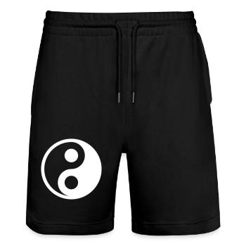 Yin Yang Vecteur Parfait Harmonique Personnaliser - Short de jogging bio TRAINER Stanley/Stella unisexe - noir - Devant - Nik (191cm) & Marisol (170cm)