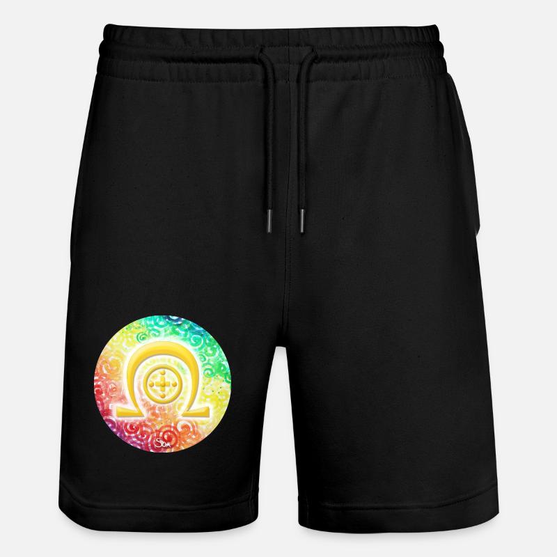 Regenbogen-Dimensionssymbol Heilung - Sonja Ariel - Stanley/Stella Unisex Bio Joggingshorts Trainer  - Schwarz