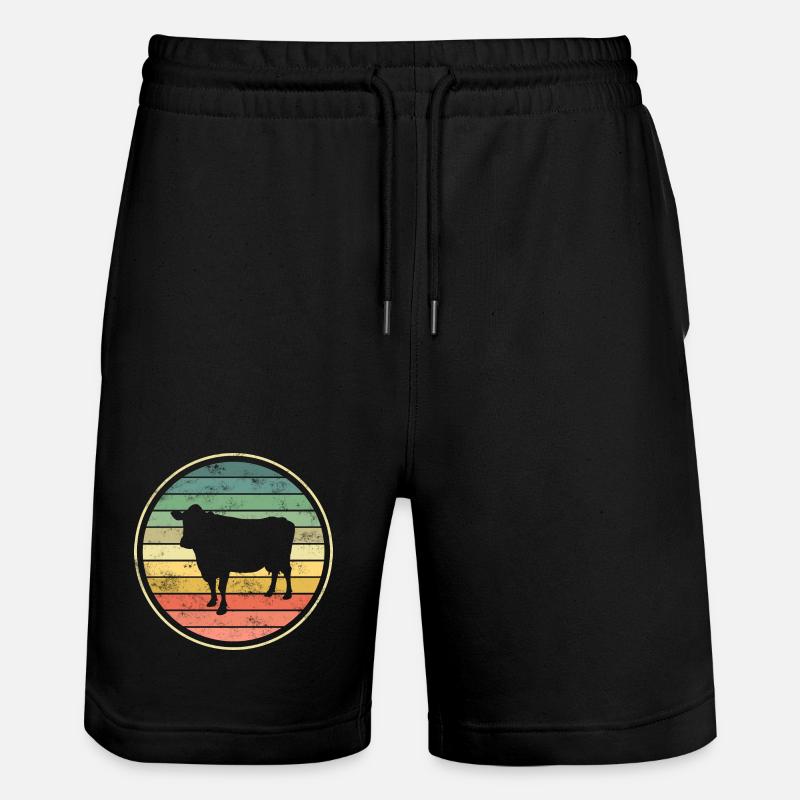 Kuh Kühe - Stanley/Stella Unisex Bio Joggingshorts Trainer  - Schwarz