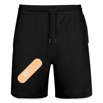 Un dispositif simple de fixation comme élément de conception - Short de jogging bio TRAINER Stanley/Stella unisexe - noir - Devant - Nik (191cm) & Marisol (170cm)