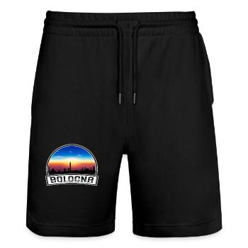 Bologne Italie Skyline Vintage Sunset Voyage Souven - Short de jogging bio TRAINER Stanley/Stella unisexe - noir - Devant - Nik (191cm) & Marisol (170cm)