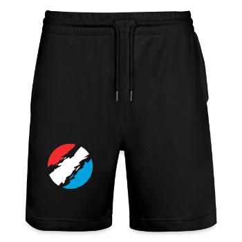 Luxembourg Couleurs drapeau drapeau - Short de jogging bio TRAINER Stanley/Stella unisexe - noir - Devant - Nik (191cm) & Marisol (170cm)