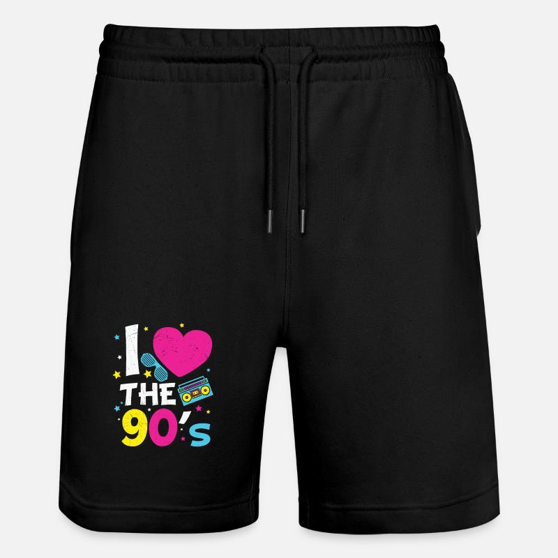 1990's 90S Heart The Nineties - Short de jogging bio TRAINER Stanley/Stella unisexe - noir
