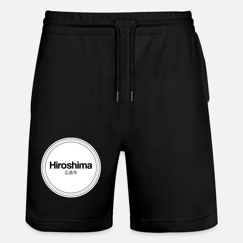 Hiroshima Stempel Logo - Stanley/Stella Unisex Bio Joggingshorts Trainer  - Schwarz