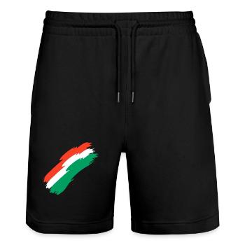 Couleurs du drapeau d’Oman - Short de jogging bio TRAINER Stanley/Stella unisexe - noir - Devant - Nik (191cm) & Marisol (170cm)