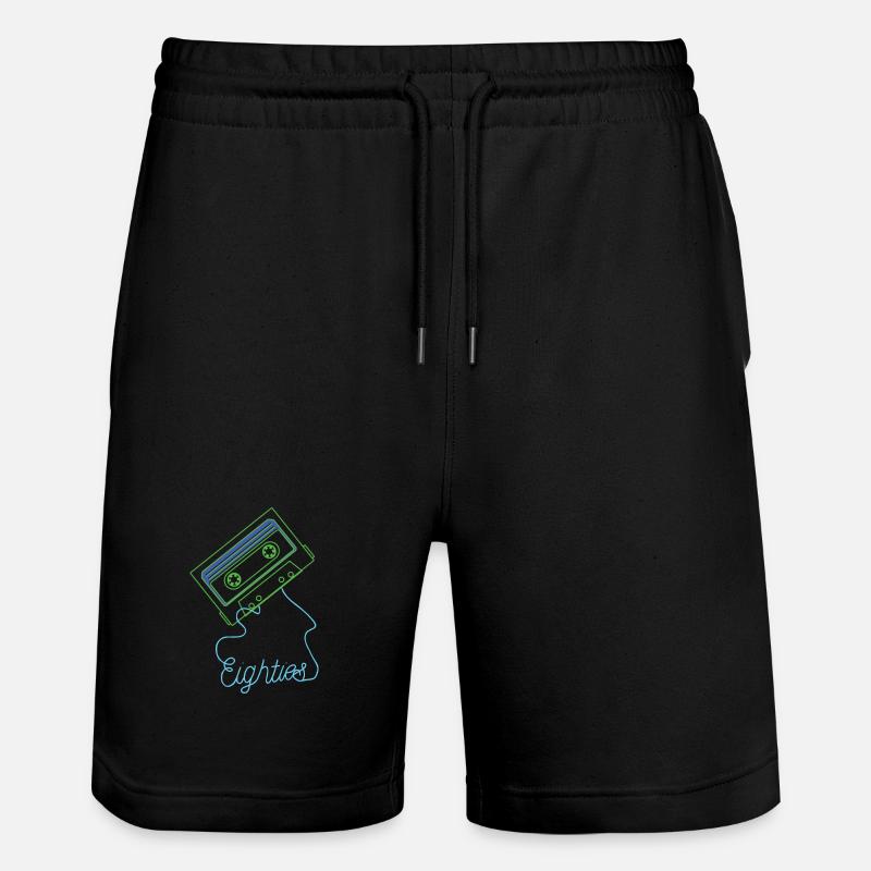 Eighties Cassette Tape 80s Retro - Short de jogging bio TRAINER Stanley/Stella unisexe - noir